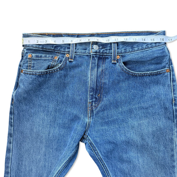 Levi’s 505 Men’s Jeans W32 L30 Straight Leg Blue Denim Classic Fit Zip Fly - Picture 6 of 16